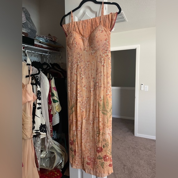 Anita Dongre Floral Peach Sharara Set - Picture 2 of 4